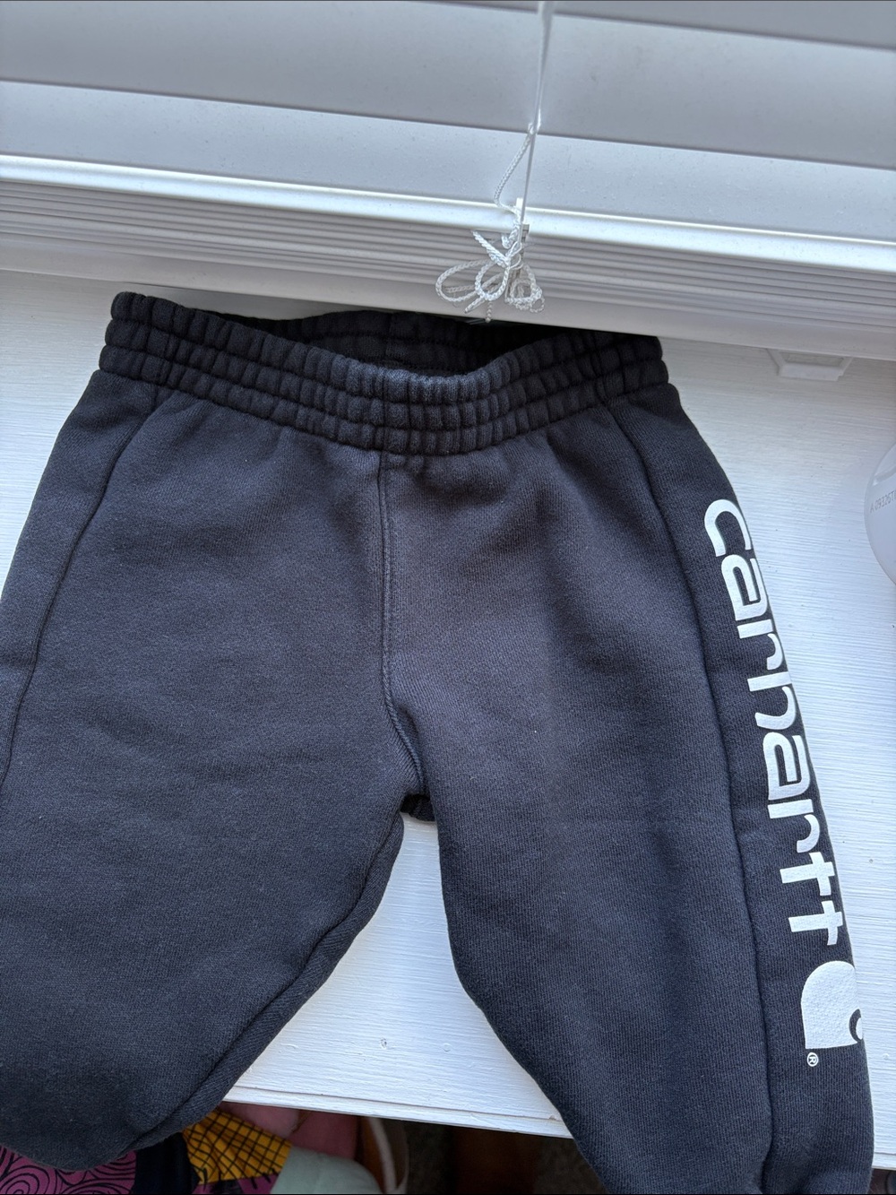 Carhartt Kids Black Jogger Sweatpants with Side Logo